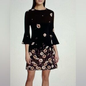 Tommy Hifliger Dress, Size 12, 
Bell Sleeves, Printed Jersey